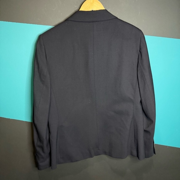Lands' End Women's Blue Dark Blazer size 16 95% wool - Picture 4 of 7